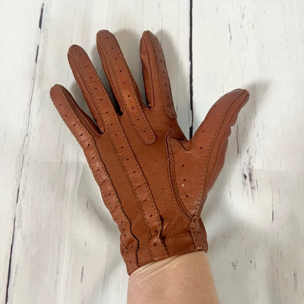 Vintage Isotoner Leather Driving Gloves - Picture 7 of 14